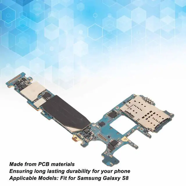 Alt view image 3 of 5 - Mainboard for Galaxy S8, PCB Unlock Cellphone Motherboard, 64GB Memory, Professional Replacement Phone Mainboard, Accurate Size (US Version)