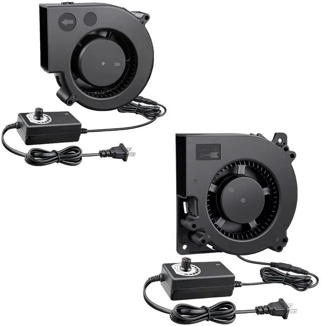 Main image of Wderair 97mm + 120mm Radial 12V Centrifugal Brushless Blower Fan High CFM with AC Plug for Inflatable Replacement,DIY Cooling Ventilation Exhaust Project