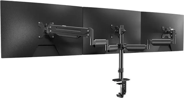 Main image of suptek Triple Monitor Mount for Most 17 to 32 inch Screens,Gas Springs Adjustment Triple Monitor Desk Mount Stand with Clamp & Grommet Kit,Black(MD8003)