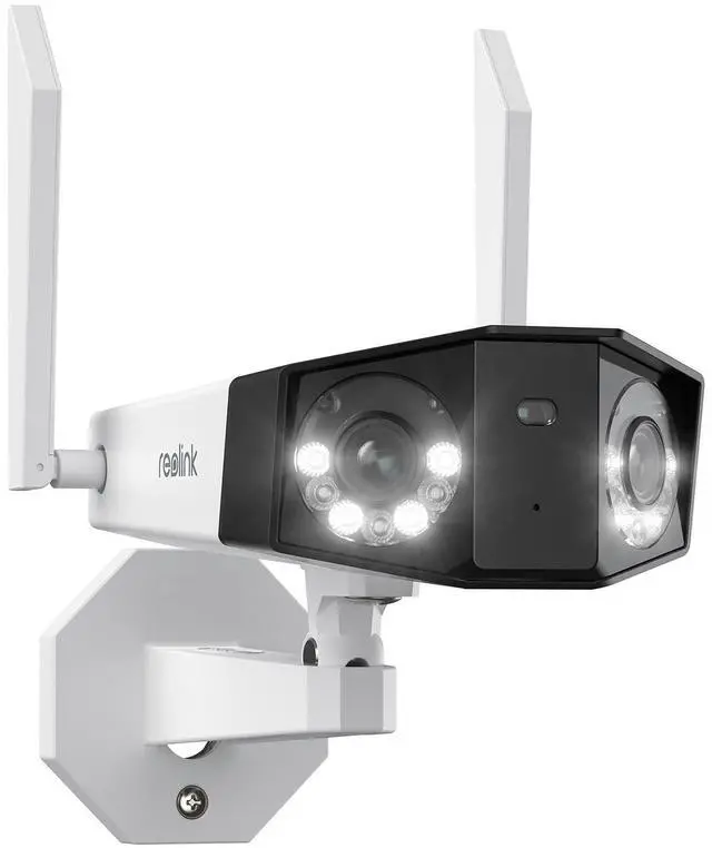 Main image of REOLINK 4K WiFi Security Camera with 180° Ultra-Wide Angle, 2.4/5GHz Plug-in Outdoor Camera, Smart Human/Vehicle/Animal Detection, Color Night Vision, Two-Way Talk, IP67 Waterproof, Duo 2 WiFi