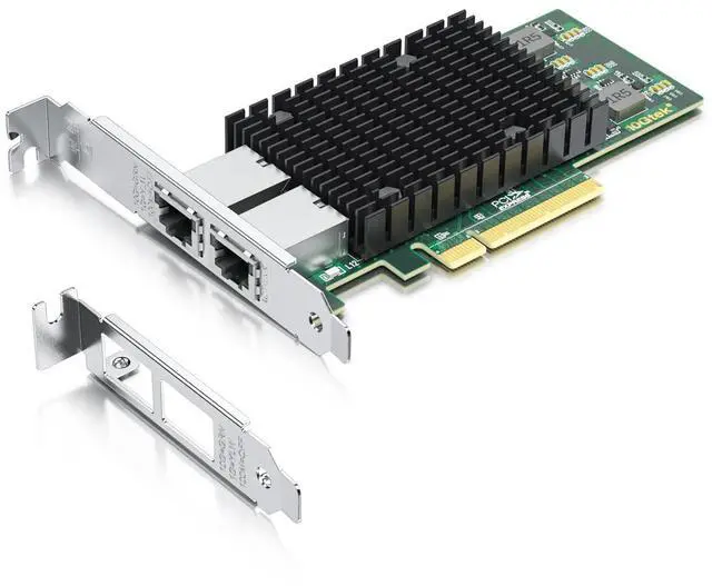 Main image of 10Gtek 10Gb Dual RJ45 Port Network Card with X540 Controller, PCIe Ethernet LAN Adapter for Windows/Linux/ESX Servers, Compare to Intel X540-T2