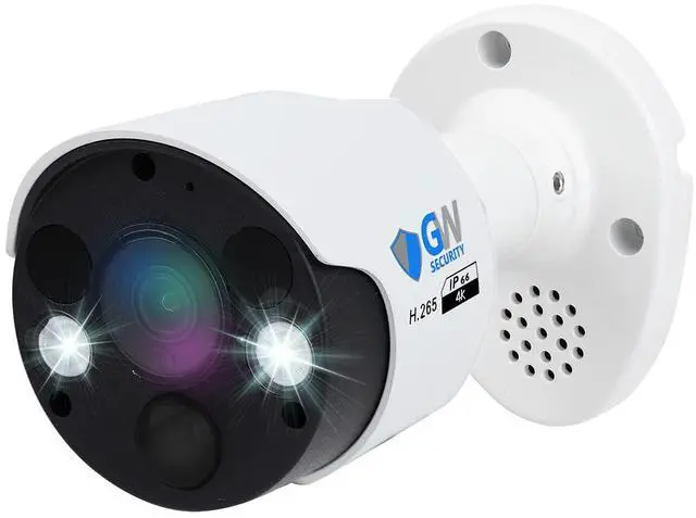 Main image of GW8538IP 8MP 4K IP POE 3.6mm Fixed Lens Spotlight Bullet Security Camera, Two-Way Audio, Full-time Color Night Vision