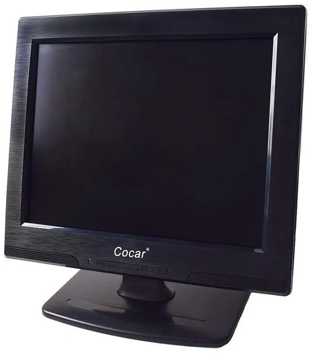 Alt view image 2 of 5 - CCTV Monitor, 12 inch LCD Security Monitor HDMI VGA AV & BNC 4:3 HD Computer Display LCD Screen with 2 Built-in Speakers USB Drive Player for Home/Store Surveillance Camera STB PC