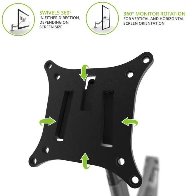 Alt view image 3 of 5 - Kanto DMS1000S Desktop Mount for 17-inch to 32-inch Displays | Silver