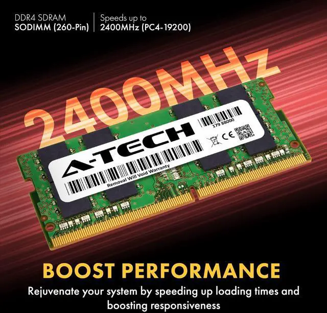 Alt view image 3 of 5 - A-Tech 32GB (4x8GB) DDR4 2400MHz SODIMM PC4-19200 2Rx8 Dual Rank 260-Pin CL17 1.2V Non-ECC Unbuffered Notebook Laptop RAM Memory Upgrade Kit