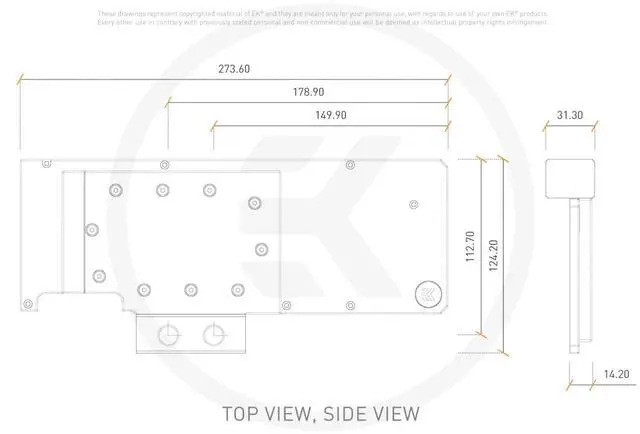 Alt view image 5 of 5 - EKWB EK-Quantum Vector XC3 RTX 3080/3090 Active Backplate, D-RGB, Plexi