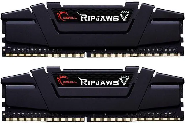 Main image of G.SKILL Ripjaws V Series (XMP) DDR4 RAM 64GB (2x32GB) 3200MT/s CL16-18-18-38 1.35V Intel AMD Desktop Computer Memory UDIMM - Black (F4-3200C16D-64GVK)