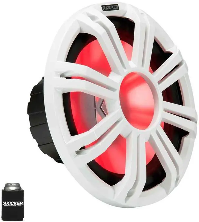Main image of Kicker KMF124 12" Marine Subwoofer with LED White Grill 4 Ohm for Free Air Applications