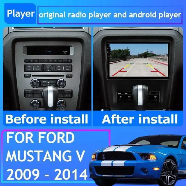 Alt view image 2 of 5 - CZSWCH Android 12 Stereo for Ford Mustang (2010-2014) Manual AC,10 inch IPS Screen Octa Core 4G+64G Build-in Wireless Carplay/Android Auto/DSP Free AHD Camera