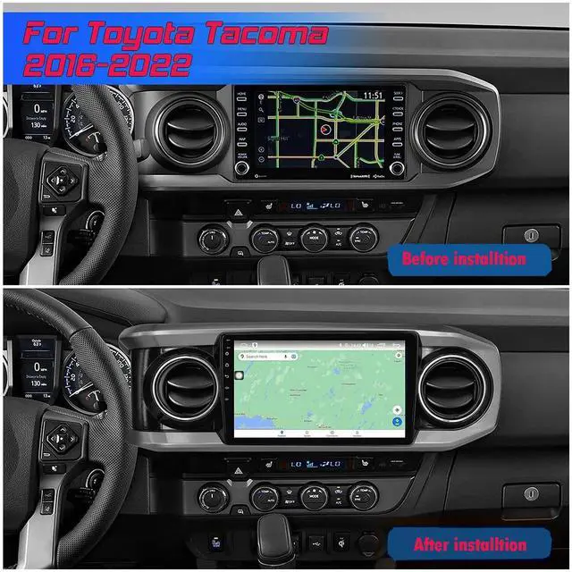 Alt view image 2 of 5 - Car Stereo for Toyota Tacoma 2016-2022 with Wireless Android Auto 4+64G 2K Touchscreen High Resolution Android 12 Radio Head Unit Wired Andriod Auto Bluetooth GPS Navigation Multimedia