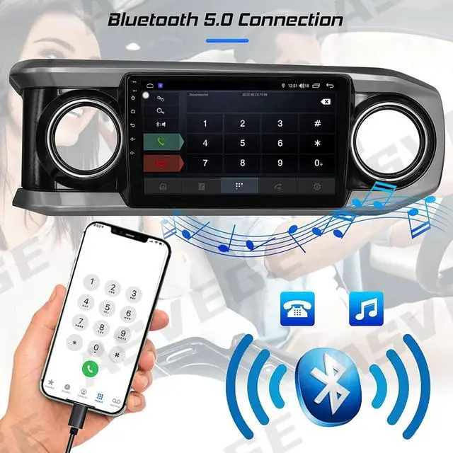 Alt view image 5 of 5 - Car Stereo for Toyota Tacoma 2016-2022 with Wireless Android Auto 4+64G 2K Touchscreen High Resolution Android 12 Radio Head Unit Wired Andriod Auto Bluetooth GPS Navigation Multimedia