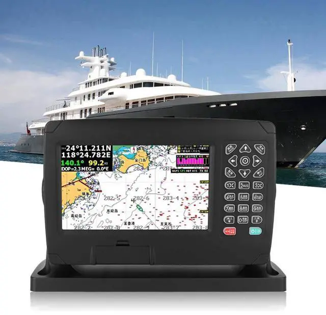 Main image of Marine GPS Navigation for Boat, Boat GPS Navigation, Multifunction XF-607 7 inch Color Display Marine Navigator 200 Routes and 10,000 Waypoints, GPS Navigation Locator with Chart