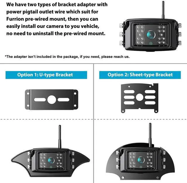 Alt view image 3 of 5 - Fookoo 1080P 10" Wireless Backup Camera System, 10" Dual/Quad Split Monitor with Recording, IP69 Waterproof Rear/Front View Cameras, Parking Lines for RV/Truck/Trailer/Van(DW102)