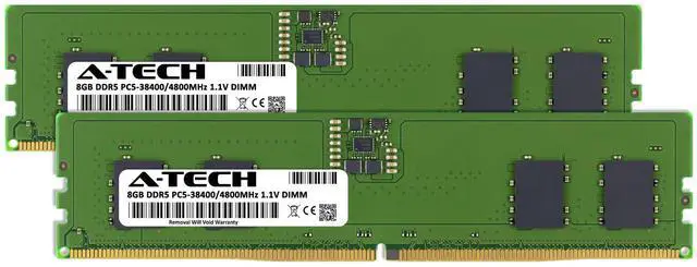 Alt view image 3 of 5 - A-Tech 16GB Kit (2x8GB) DDR5 4800MHz PC5-38400 CL40 UDIMM 1.1V Non-ECC Unbuffered DIMM 288-Pin Desktop PC/Computer RAM Memory Upgrade Modules