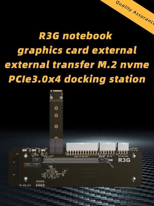 Alt view image 2 of 5 - ADT-Link M.2 Key M NVMe External Graphics Card Stand Bracket with PCIe3.0 x4 Riser Cable 25cm 50cm 32Gbs for ITX STX NUC VEGA64 GTX1080ti (25CM,R43SG)
