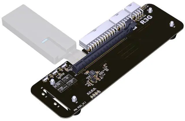 Alt view image 3 of 5 - ADT-Link M.2 Key M NVMe External Graphics Card Stand Bracket with PCIe3.0 x4 Riser Cable 25cm 50cm 32Gbs for ITX STX NUC VEGA64 GTX1080ti (25CM,R43SG)
