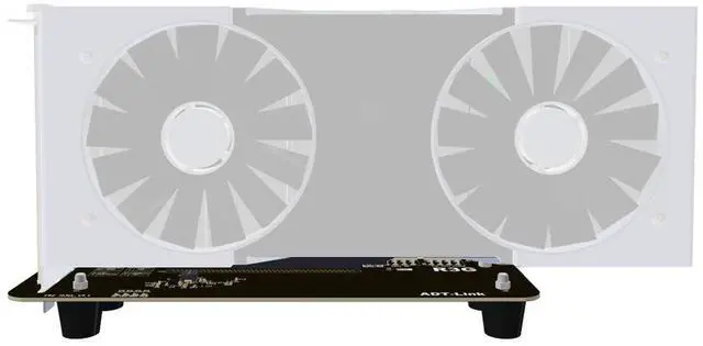 Alt view image 4 of 5 - ADT-Link M.2 Key M NVMe External Graphics Card Stand Bracket with PCIe3.0 x4 Riser Cable 25cm 50cm 32Gbs for ITX STX NUC VEGA64 GTX1080ti (25CM,R43SG)