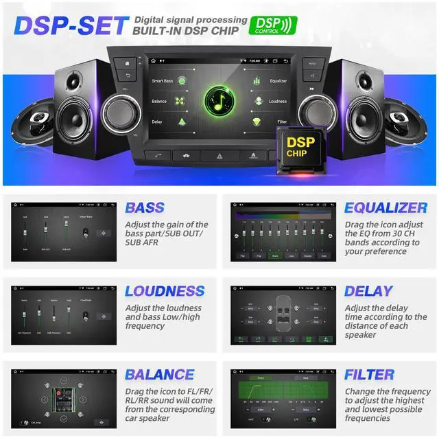 Alt view image 4 of 5 - SizxNanv Android Touch Screen Compatible with Carplay Android Auto,Car Radio Stereo Bluetooth Navigation Multimedia Player GPS WiFi FM/AM Backup Camera Head Unit for Toyota Highlander 4GRAM64GROM