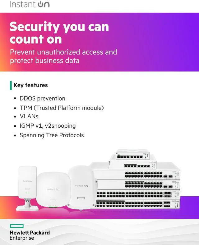 Alt view image 5 of 5 - HPE Networking Instant On Switch Series 1830 8-Port Gb Smart-Managed Layer 2 Ethernet Switch with PoE | 8X 1G | 4X CL4 PoE (65W) | Fan-Less | US Cord (JL811A#ABA)