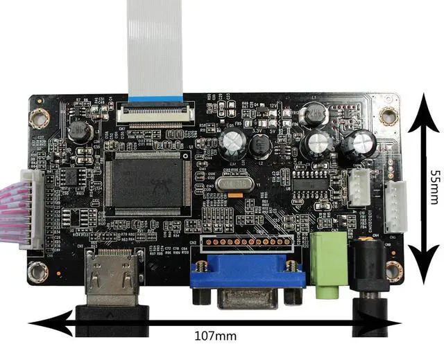 Alt view image 4 of 5 - VSDISPLAY 13.3" 13.3 Inch 1920X1080 IPS LCD Screen VS133GF-B001 with VGA Controller Board Kit