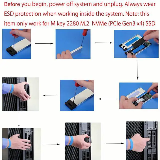 Alt view image 3 of 5 - New M.2 SAS Flex Bay Module Compatible with Dell Precision T5820 T5820XL T7820 T7820XL T7920 T7920XL 5860 7865 7960 66XHV w/Tray Without SSD only for 2280 M.2 NVMe (PCIe Gen3 x4) SSD