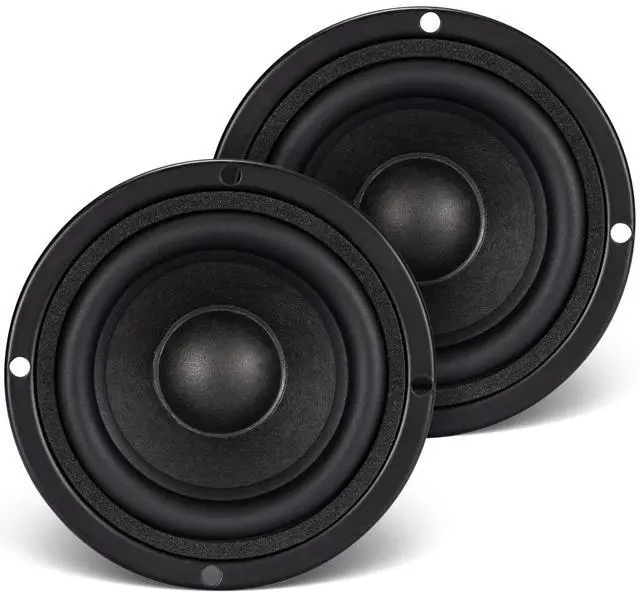 Alt view image 2 of 5 - Facmogu 3 inch Tweeter Speakers HiFi Full Range Woofer Loudspeaker, 2 PCS 4 Ohm Anti-Magnetic Speakers for 2.0/2.1 Boom Box Satellites Speaker DIY (4)