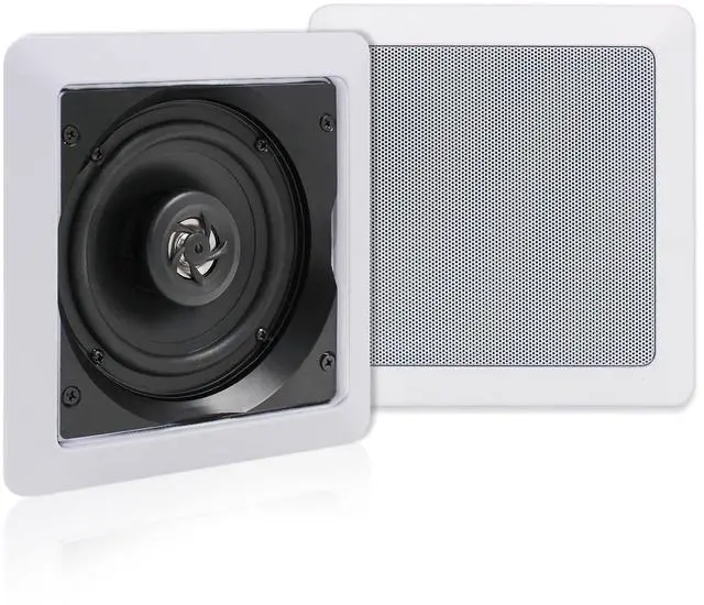 Main image of Herdio 5.25 Inch Passive Ceiling Speakers Pair, 160W 2-Way in Wall Speaker, Square Flush Mount Speakers for Home Theater, Living Room, Office