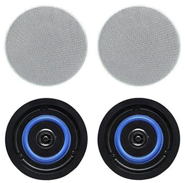 Alt view image 2 of 5 - Herdio 320 Watts 2 Way Flush Mount Ceiling Speakers 4 Inches for Bathroom, Kitchen,Living Room,Office 4 Speakers