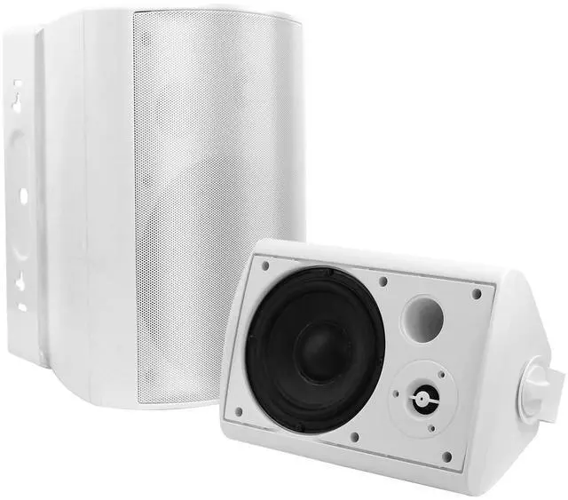 Main image of STUDIOFINIX 6.5 Inches Indoor Outdoor Bluetooth Speakers Waterproof Wired Wall Mount Active Speakers 400 Watt for Patio Garage,Deck,Backyard (White)