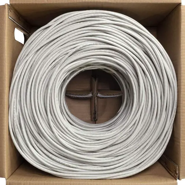 Alt view image 3 of 3 - NavePoint Cat6 (CCA), 1000ft, Grey, Solid Bulk Ethernet Cable, 550MHz, 23AWG 4 Pair, Unshielded Twisted Pair (UTP)
