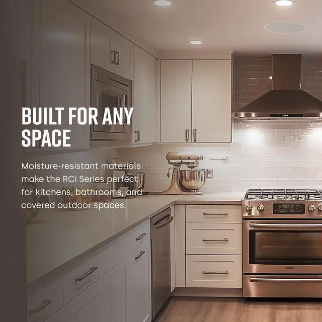 Alt view image 4 of 5 - Polk Audio RC6s in-Ceiling 6.5" Stereo Speaker, Dual Channel from a Single Location, Great for Damp, Humid Placement, (White, Paintable Grille)