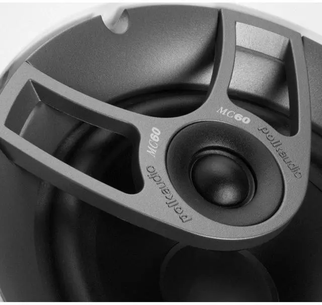 Alt view image 2 of 5 - Polk Audio MC60 2-Way in-Ceiling 6.5" Speaker (Single) | Dynamic Built-in Audio | Perfect for Humid Indoor/Enclosed Areas | Bathrooms, Kitchens, Patios (White)