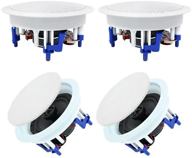 Main image of Herdio 5.25 Flush Mount Bluetooth Ceiling Speaker System Max Power 600 Watts Great for Humid Indoor Outdoor, Kitchen,Bedroom,Bathroom,Home Theater,Covered Porches(4 Pcs)