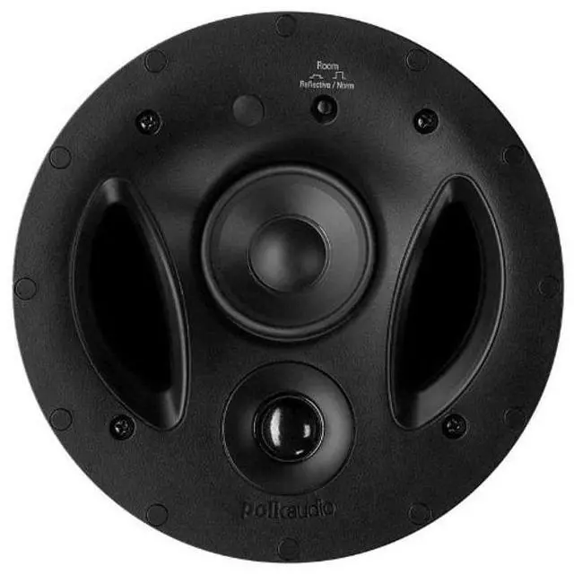 Alt view image 2 of 5 - Polk Audio 70-RT 3-Way in-Ceiling Speaker (2.5 Driver, 7 Sub) - The Vanishing Series | Power Port | Paintable Grille | Dual Band-Pass Bass Ports White