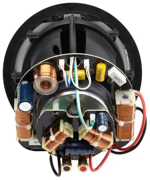 Alt view image 5 of 5 - Polk Audio 70-RT 3-Way in-Ceiling Speaker (2.5 Driver, 7 Sub) - The Vanishing Series | Power Port | Paintable Grille | Dual Band-Pass Bass Ports White