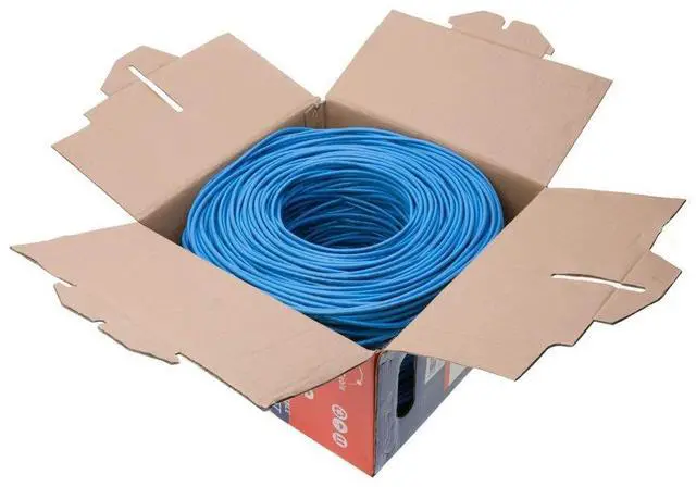 Alt view image 2 of 4 - Satmaximum CAT6 1000ft UTP Blue Ethernet Solid Cable 550Mhz LAN Cable 23AWG RJ45 Network Wire Bulk (Blue)
