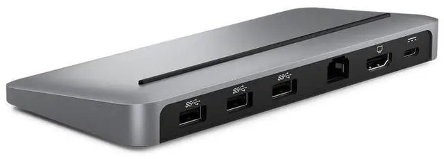 Alt view image 2 of 5 - Brydge Stone II USB Hub Docking Station | Compatible with MacOS & Windows | Single 4K Display. HDMI Output. USB-C Speeds. 7 Ports | (Space Grey), BRYSTONE2