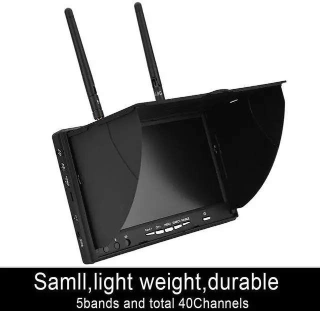 Alt view image 2 of 5 - FPV Monitor 5.8GHz 40Channels 7Inch LCD Screen Monitor/Display Dual Receiver Monitor for FPV Drone Quadcopter Automatic Antenna Switching