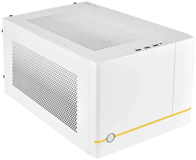 Alt view image 2 of 5 - SilverStone Technology SUGO 14, SG14, White, Mini-ITX Cube Chassis, Supports 3 Slot Full Length GPUs/ATX PSU / 240mm AIO, 4 Removable Panels, SST-SG14W