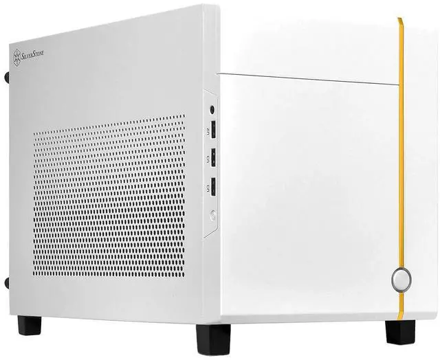 Alt view image 5 of 5 - SilverStone Technology SUGO 14, SG14, White, Mini-ITX Cube Chassis, Supports 3 Slot Full Length GPUs/ATX PSU / 240mm AIO, 4 Removable Panels, SST-SG14W