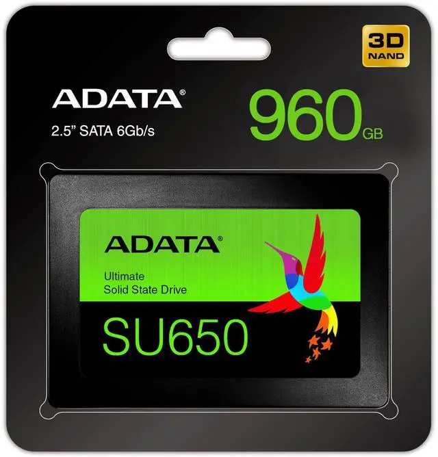 Alt view image 4 of 4 - ADATA ASU650SS-960GT-R USA 960GB 3D-NAND 2.5" SATA III High Speed Read up to 520MB/s Internal Solid State Drive