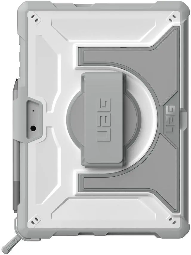 Alt view image 4 of 5 - URBAN ARMOR GEAR UAG Designed for Microsoft Surface Go 4 / Surface Go 3 / Surface Go 2 / Surface Go Case 10.5" Plasma w/Hand Strap & Shoulder Strap Featherlight Drop Tested Cover White/Grey