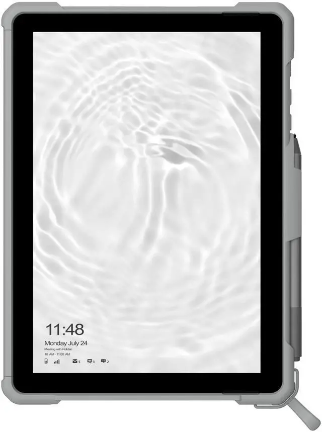 Alt view image 5 of 5 - URBAN ARMOR GEAR UAG Designed for Microsoft Surface Go 4 / Surface Go 3 / Surface Go 2 / Surface Go Case 10.5" Plasma w/Hand Strap & Shoulder Strap Featherlight Drop Tested Cover White/Grey