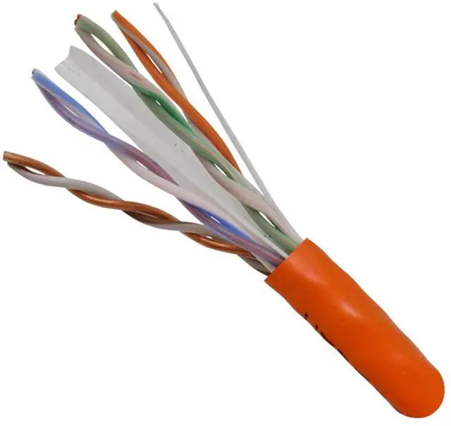 Alt view image 3 of 5 - Vertical Cable Cat6, 550 MHz, UTP, 23AWG, Solid Bare Copper,1000ft, Bulk Ethernet Cable - 060 Series, Orange
