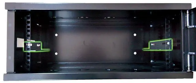 Alt view image 2 of 5 - Electriduct 4U Wall Mount Rack Enclosure Network Cabinet Solid Door Black Powder Coated Steel with Lock