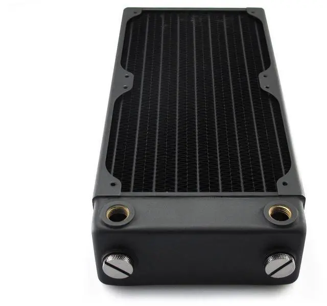 Alt view image 4 of 5 - XSPC RX240 Radiator V3, 120mm x 2, Dual Fan, Black