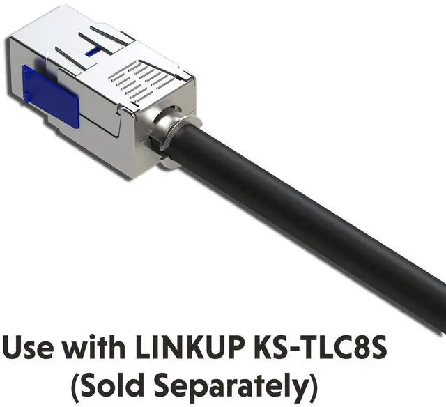 Alt view image 4 of 5 - LINKUP - Cat8 Ethernet Cable S/FTP 22AWG Screened Solid Cable | 2000MHz (2GHz) up to 40Gbps | Future 5th-Gen Ethernet LAN Network 40G Structure Wires |Black| 50 Meter Bulk (Termination Required)