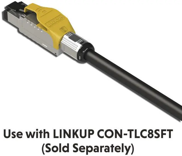 Alt view image 3 of 5 - LINKUP - Cat8 Ethernet Cable S/FTP 22AWG Screened Solid Cable | 2000MHz (2GHz) up to 40Gbps | Future 5th-Gen Ethernet LAN Network 40G Structure Wires |Black| 50 Meter Bulk (Termination Required)