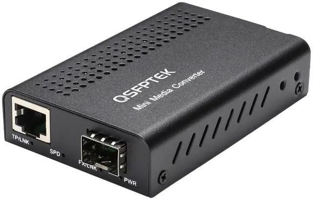 Main image of 10G Media Coverter, 10 Gigabit Fiber to 10G Copper UTP Ethernet Media Converter, Mini Unmanaged 1x 100M/1G/2.5G/5G/10GBase-T RJ45 to 1x 10GBase-X SFP+ Slot 10Gigabit Ethernet Media Converter