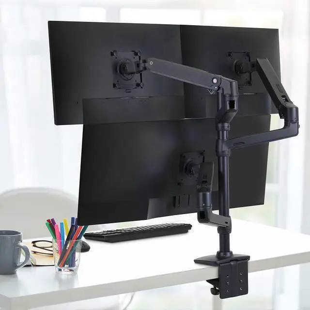 Alt view image 4 of 4 - Ergotron  LX Monitor Arm, Extension, and Collar Kit  Add-on for LX Tall Pole Monitor Arms  Matte Black